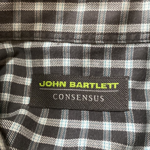 John Bartlett consensus 💯cotton gray plaid men’s l/s chest pocket shirt XXL 🌞 - Picture 13 of 15